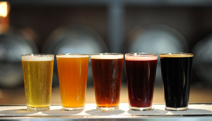 image of six craft beer pints
