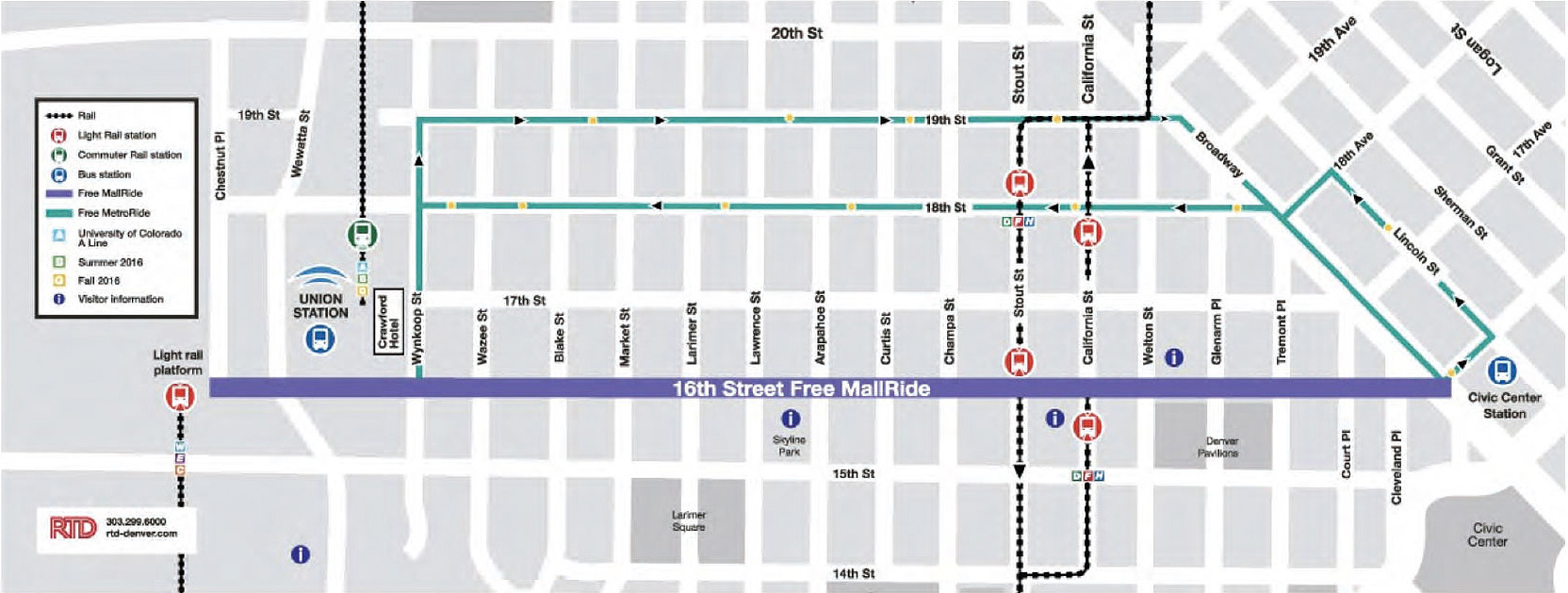 16th st mall denver map Plan Your Visit Denver Pavilions 16th st mall denver map